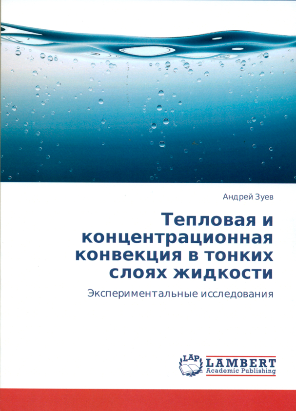 Зуев А.Л. Тепловая и концентрационная конвекция в тонких слоях жидкости. Экспериментальные исследования.